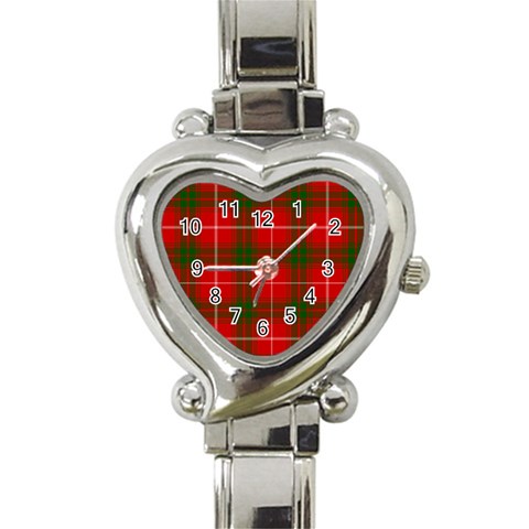 Prince of Rothesay Tartan Heart Italian Charm Watch from ArtsNow.com Front
