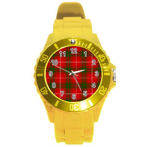 Prince of Rothesay Tartan Round Plastic Sport Watch (L) from ArtsNow.com Front