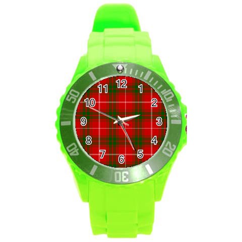 Prince of Rothesay Tartan Round Plastic Sport Watch (L) from ArtsNow.com Front