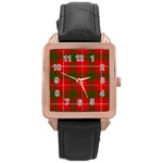 Prince of Rothesay Tartan Rose Gold Leather Watch