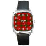 Prince of Rothesay Tartan Square Metal Watch