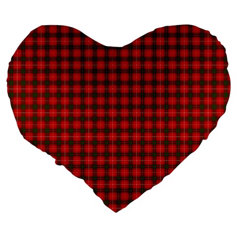 Prince of Rothesay Tartan Large 19  Premium Flano Heart Shape Cushion from ArtsNow.com Back