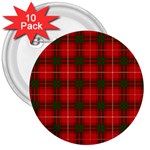 Prince of Rothesay Tartan 3  Button (10 pack)