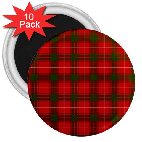 Prince of Rothesay Tartan 3  Magnet (10 pack) from ArtsNow.com Front