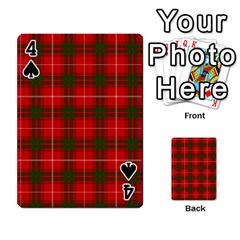 Prince of Rothesay Tartan Playing Cards 54 Designs from ArtsNow.com Front - Spade4