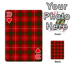 Prince of Rothesay Tartan Playing Cards 54 Designs from ArtsNow.com Front - Heart10