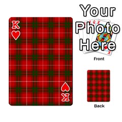 King Prince of Rothesay Tartan Playing Cards 54 Designs from ArtsNow.com Front - HeartK