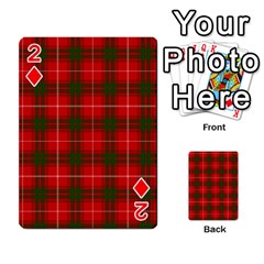 Prince of Rothesay Tartan Playing Cards 54 Designs from ArtsNow.com Front - Diamond2