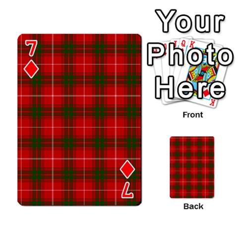 Prince of Rothesay Tartan Playing Cards 54 Designs from ArtsNow.com Front - Diamond7