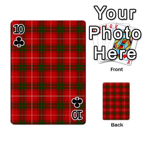 Prince of Rothesay Tartan Playing Cards 54 Designs from ArtsNow.com Front - Club10