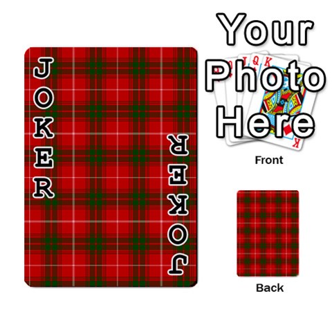 Prince of Rothesay Tartan Playing Cards 54 Designs from ArtsNow.com Front - Joker1
