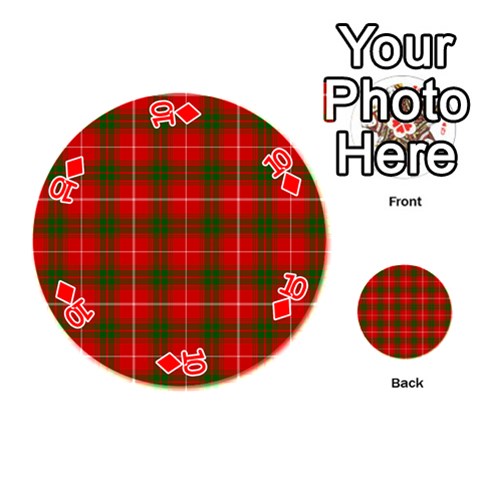 Prince of Rothesay Tartan Playing Cards 54 (Round) from ArtsNow.com Front - Diamond10