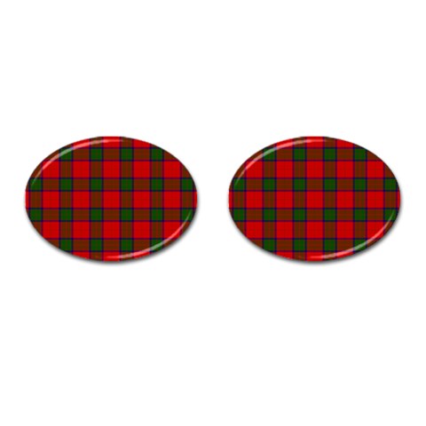 Robertson Tartan Cufflinks (Oval) from ArtsNow.com Front(Pair)