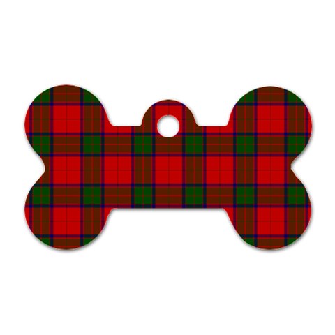 Robertson Tartan Dog Tag Bone (One Side) from ArtsNow.com Front