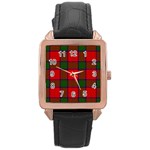 Robertson Tartan Rose Gold Leather Watch