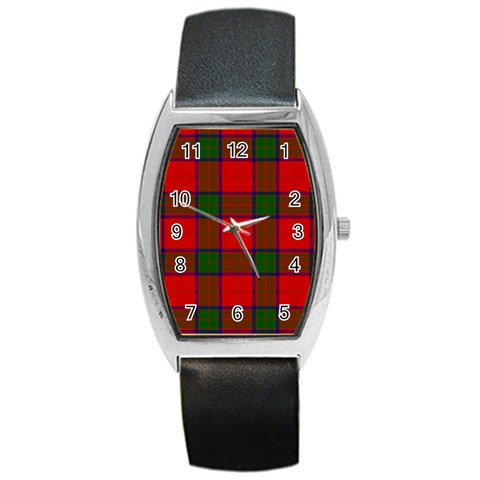Robertson Tartan Barrel Style Metal Watch from ArtsNow.com Front