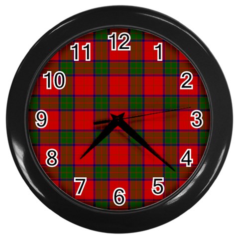 Robertson Tartan Wall Clock (Black) from ArtsNow.com Front