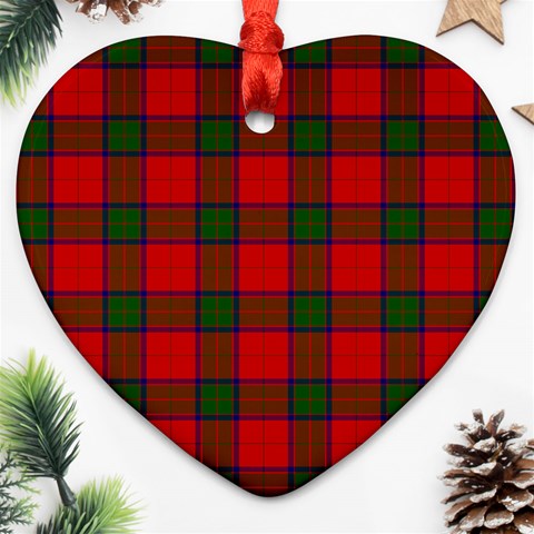 Robertson Tartan Heart Ornament (Two Sides) from ArtsNow.com Front