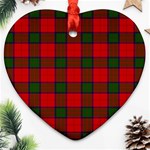 Robertson Tartan Heart Ornament (Two Sides)
