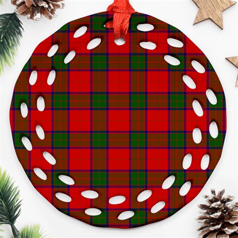 Robertson Tartan Ornament (Round Filigree) from ArtsNow.com Front
