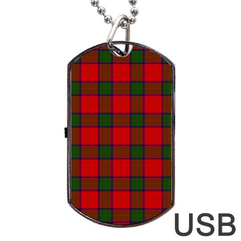 Robertson Tartan Dog Tag USB Flash (Two Sides) from ArtsNow.com Front