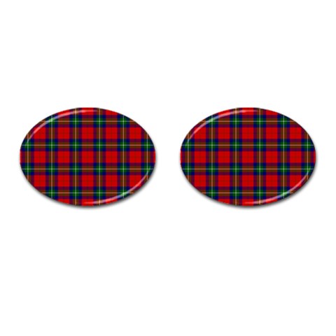 Ruthven Tartan Cufflinks (Oval) from ArtsNow.com Front(Pair)