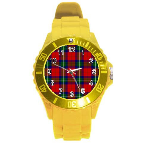 Ruthven Tartan Round Plastic Sport Watch (L) from ArtsNow.com Front