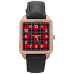Ruthven Tartan Rose Gold Leather Watch