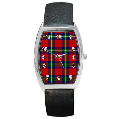 Ruthven Tartan Barrel Style Metal Watch from ArtsNow.com Front