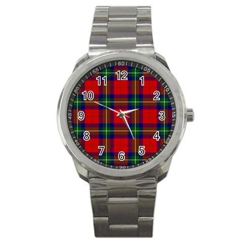 Ruthven Tartan Sport Metal Watch from ArtsNow.com Front