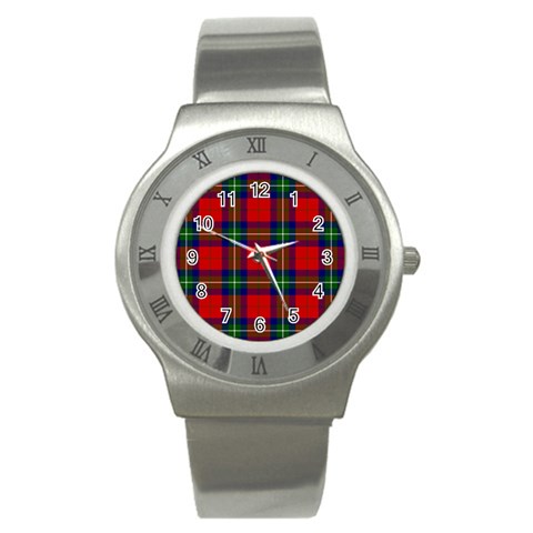 Ruthven Tartan Stainless Steel Watch from ArtsNow.com Front