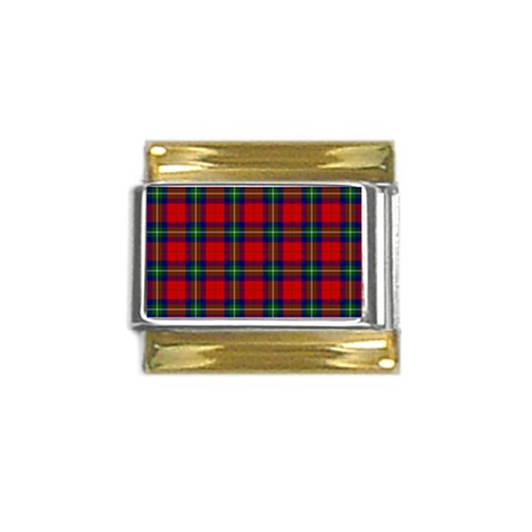 Ruthven Tartan Gold Trim Italian Charm (9mm) from ArtsNow.com Front