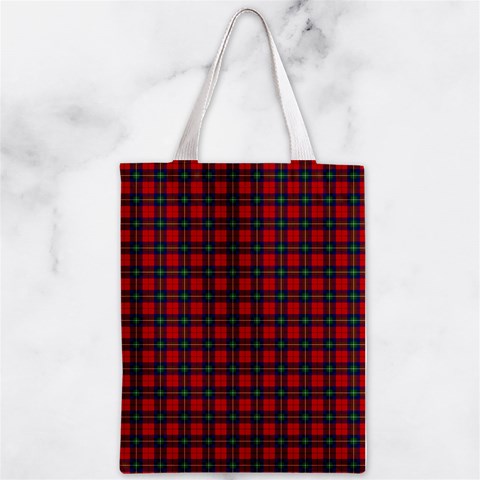 Ruthven Tartan Zipper Classic Tote Bag from ArtsNow.com Front
