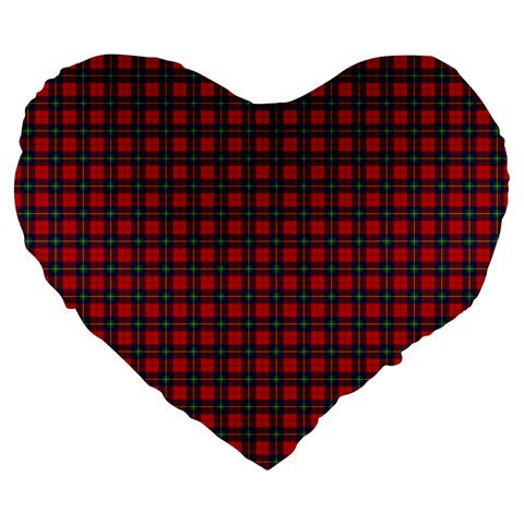 Ruthven Tartan Large 19  Premium Heart Shape Cushion from ArtsNow.com Front
