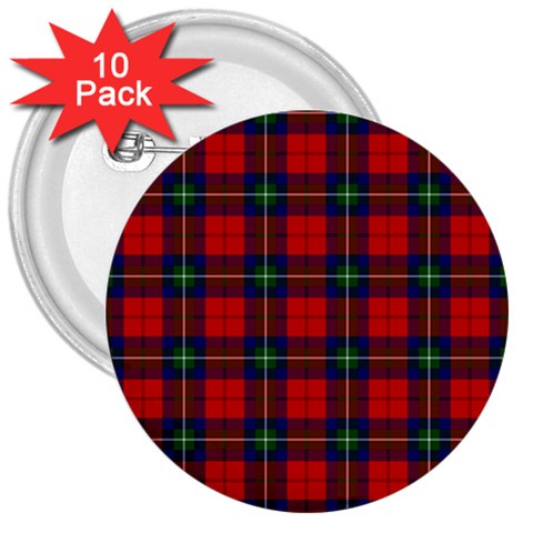 Ruthven Tartan 3  Button (10 pack) from ArtsNow.com Front