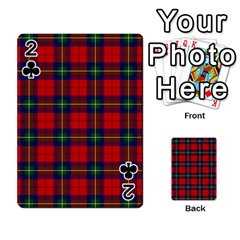 Ruthven Tartan Playing Cards 54 Designs from ArtsNow.com Front - Club2