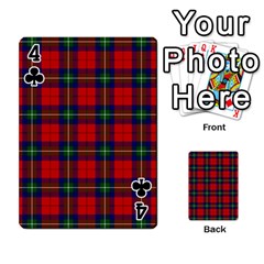 Ruthven Tartan Playing Cards 54 Designs from ArtsNow.com Front - Club4