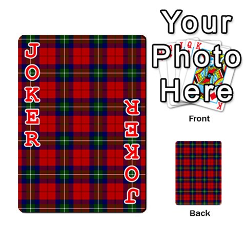 Ruthven Tartan Playing Cards 54 Designs from ArtsNow.com Front - Joker2