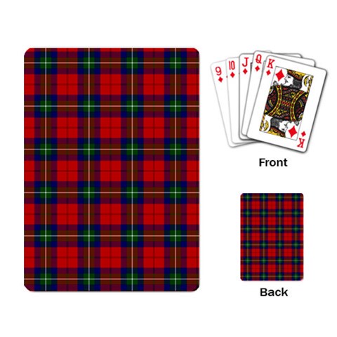 Ruthven Tartan Playing Cards Single Design from ArtsNow.com Back