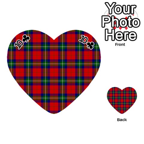 Ruthven Tartan Playing Cards 54 (Heart) from ArtsNow.com Front - Club10