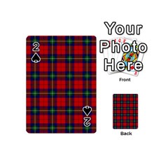 Ruthven Tartan Playing Cards 54 (Mini) from ArtsNow.com Front - Spade2