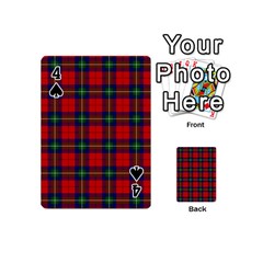 Ruthven Tartan Playing Cards 54 (Mini) from ArtsNow.com Front - Spade4