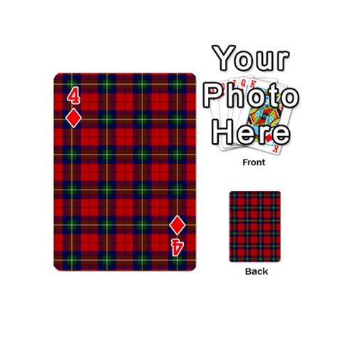 Ruthven Tartan Playing Cards 54 (Mini) from ArtsNow.com Front - Diamond4