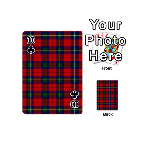 Ruthven Tartan Playing Cards 54 (Mini) from ArtsNow.com Front - Club10