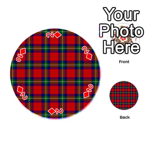 Ruthven Tartan Playing Cards 54 (Round) from ArtsNow.com Front - Diamond2