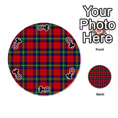 Queen Ruthven Tartan Playing Cards 54 (Round) from ArtsNow.com Front - ClubQ