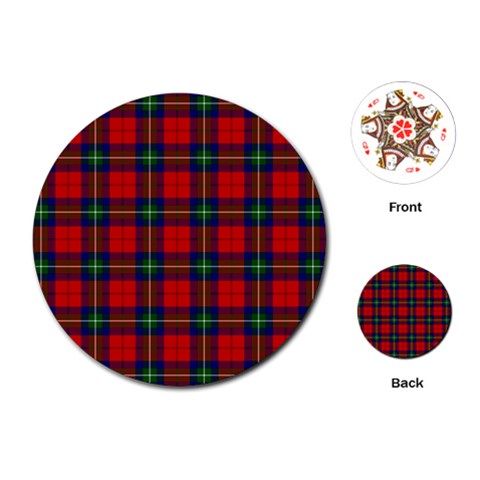 Ruthven Tartan Playing Cards (Round) from ArtsNow.com Front
