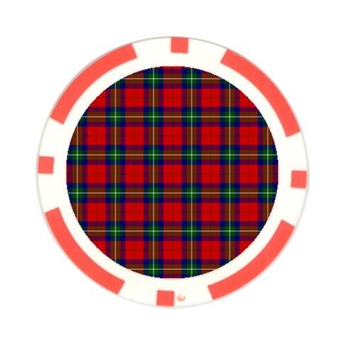Ruthven Tartan Poker Chip Card Guard (10 pack) from ArtsNow.com Front