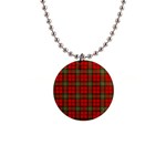 Scott Tartan 1  Button Necklace