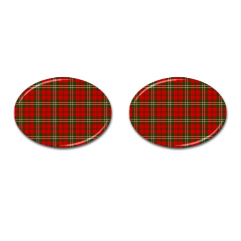 Scott Tartan Cufflinks (Oval) from ArtsNow.com Front(Pair)